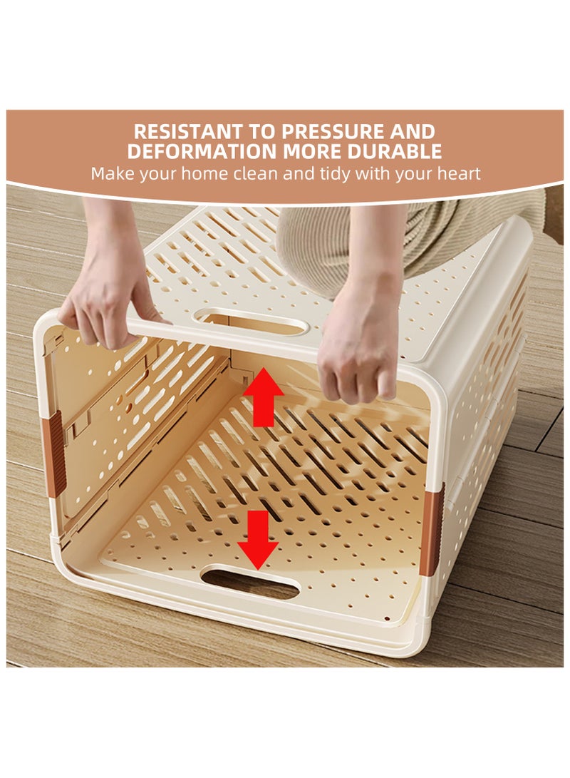 سلة غسيل كبيرة قابلة للطي بعجلات سعة 53 لتر لملابس الملوثة - Image 2