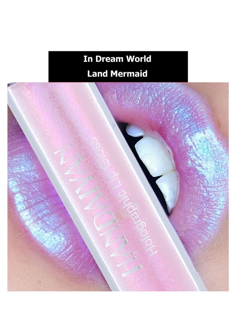 Handaiyan Lip Gloss Plumper Hyaluronic Acid High Shine Super Shine Non-Sticky Color Lips Stain Oil Liquid Lipstick Glaze Glitter Lifter Long Lasting Waterproof Moisturizing For Women Girls - Image 3