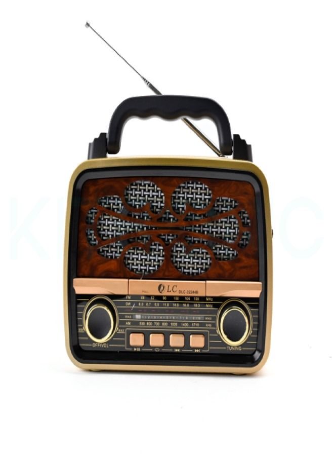 DLC Portable Radio With Bluetooth Beige/Brown DLC-32244B  - Image 4