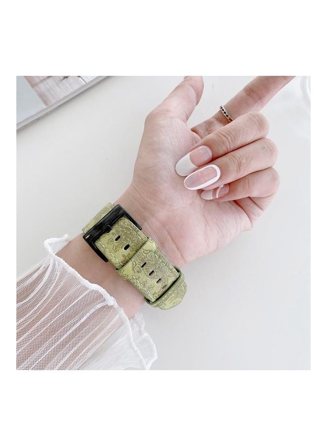 نيبمينينت سوار بديل من الجلد بتصميم تراثي لساعة أبل ووتش سيريز 1/ 2/ 3/ 4/ 5/ 6/ 7/ SE مقاس 42-44-45 مم متعدد الألوان - Image 4