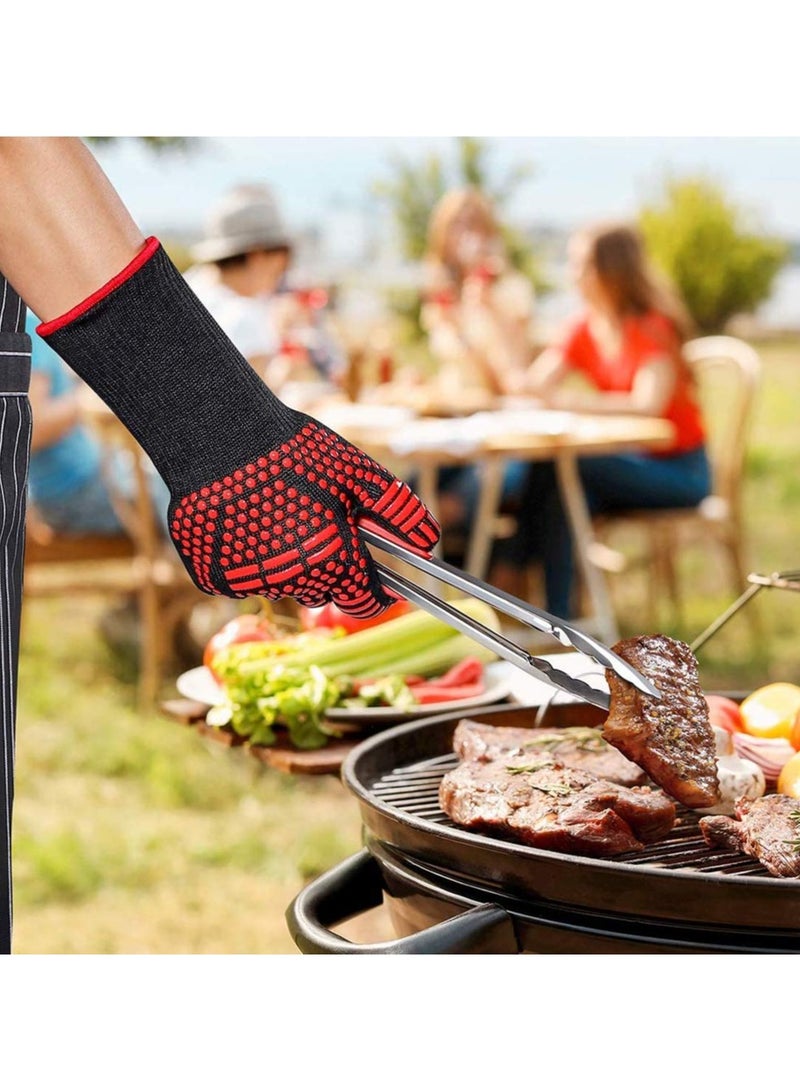 DubaiGallery Kitchen Kitchen Tools, Resistant Grilling Gloves Nonslip Silicone For Barbecue Cooking Baking Bbq Gloves 1472℉ Heat For Barbecue Cooking Baking - Image 4