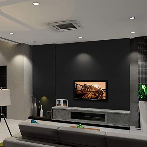 Mecpar Solid Black Wallpaper 15.7" x 118" Peel and Stick Wallpaper Matte Textured Black Contact Paper Vinyl Self-Adhesive Removable Thick Wall Paper for Rooms Walls Kitchen Countertop Cabinet - Image 3