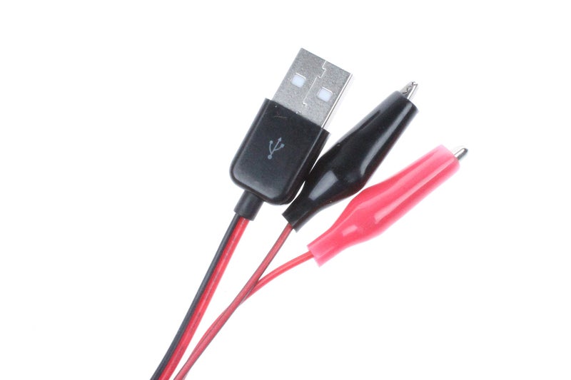 NOYITO Alligator Clip to USB Male Test Wire Adapter Red Black Wire Alligator Clip Test Cable Length 3.2 feet (Pack of 2) - Image 4