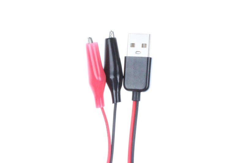 NOYITO Alligator Clip to USB Male Test Wire Adapter Red Black Wire Alligator Clip Test Cable Length 3.2 feet (Pack of 2) - Image 3