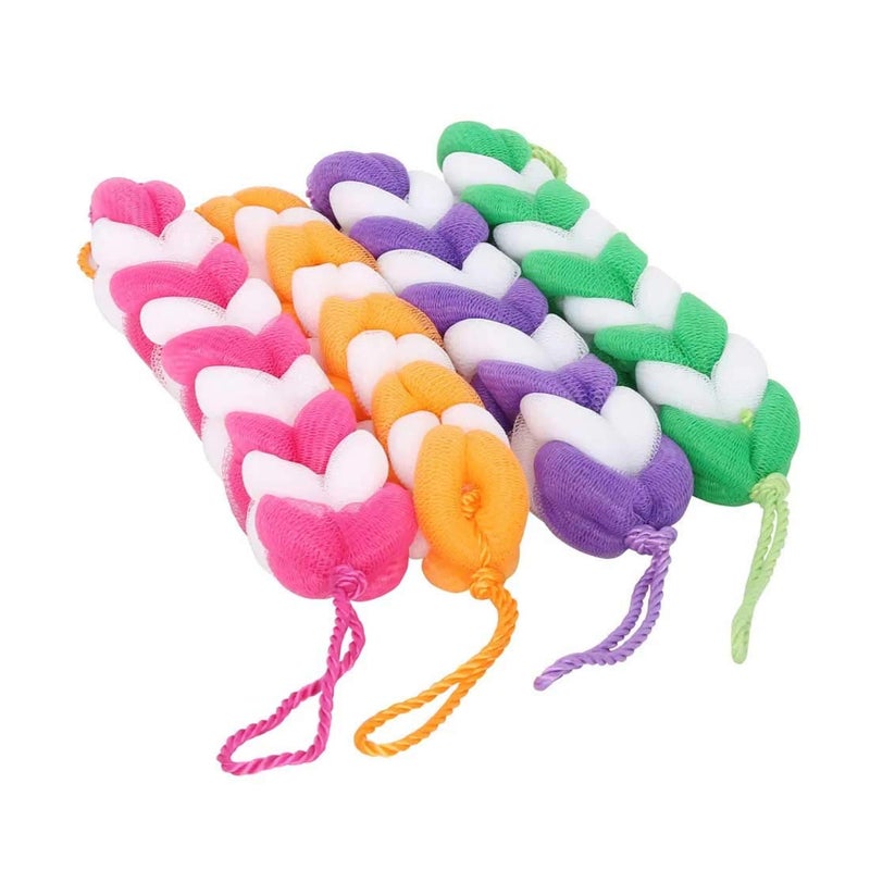 KRYPMAX Back Scrubber Bath Sponge Long Loofah for Men and Women (Multi Color) - Pack of 4 - Image 5