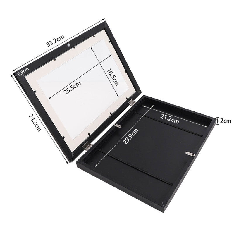 Wooden photo frame table oil painting storage box Kids Art Frames children flip diy photo frame - Image 5