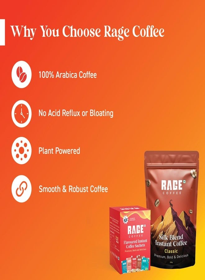 RAGE COFFEE Assorted Sachets Pack (15 x 1.5g) + Silk Blend Classic 200g Pouch - Image 5