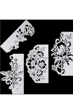 KASTWAVE 4 Pieces Metal Die Cuts Assorted Flower Cutting Die Birthday Butterfly Metal Cutting Die Cuts Lace Bird Stencils Birthday Card DIY Cutting Templates for Scrapbook Album Paper Card Embossing  - Image 1