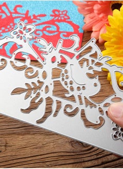 KASTWAVE 4 Pieces Metal Die Cuts Assorted Flower Cutting Die Birthday Butterfly Metal Cutting Die Cuts Lace Bird Stencils Birthday Card DIY Cutting Templates for Scrapbook Album Paper Card Embossing  - Image 5