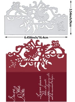 KASTWAVE 4 Pieces Metal Die Cuts Assorted Flower Cutting Die Birthday Butterfly Metal Cutting Die Cuts Lace Bird Stencils Birthday Card DIY Cutting Templates for Scrapbook Album Paper Card Embossing  - Image 2