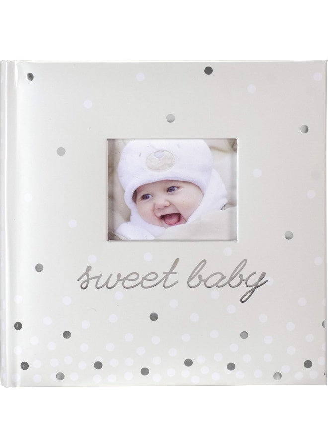 Malden International Designs Sweet Baby White Photo Opening Cover Album, 160-4x6 - Image 2