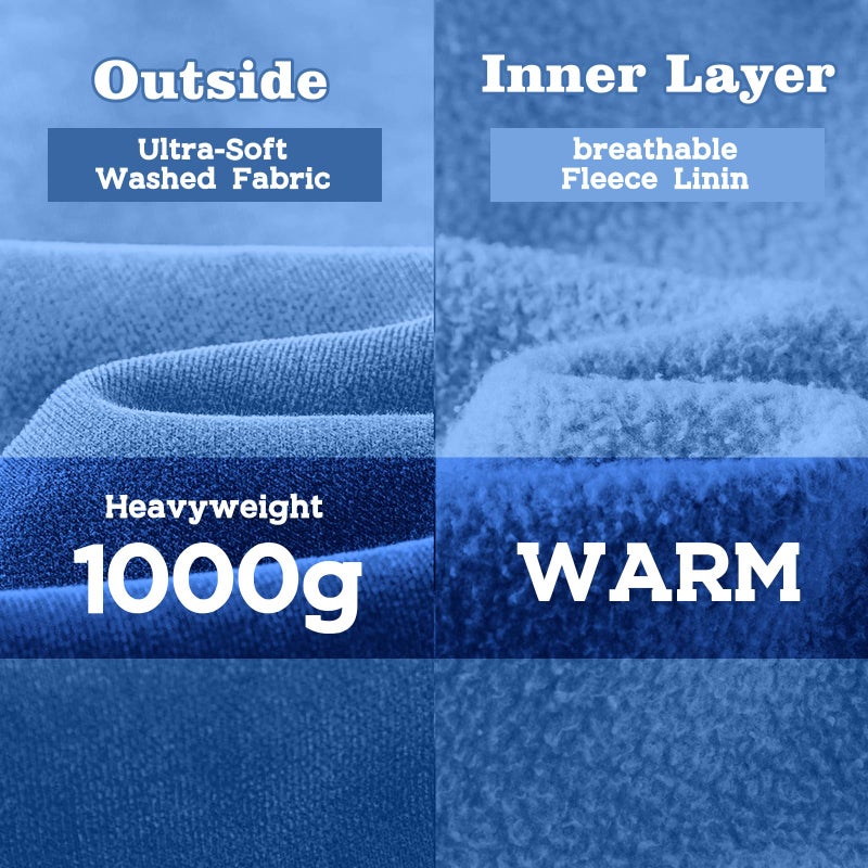 Dnzzs Womens Zip Up Hoodie Oversized Acid Wash Sweatshirts Heavyweight Fall Fashion Outfits Casual Jackets Winter Clothes,Bright Blue,Medium - Image 4