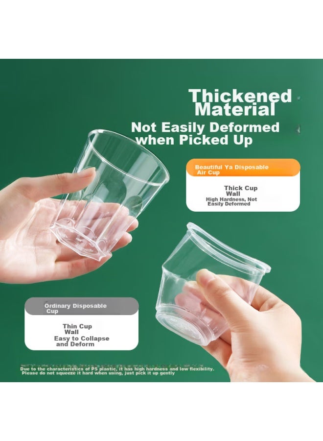 Maryya Disposable Cups Air Cup 240ml*50 Space Cups Food Grade Thickened Plastic Tea Beverage Cups - Image 2