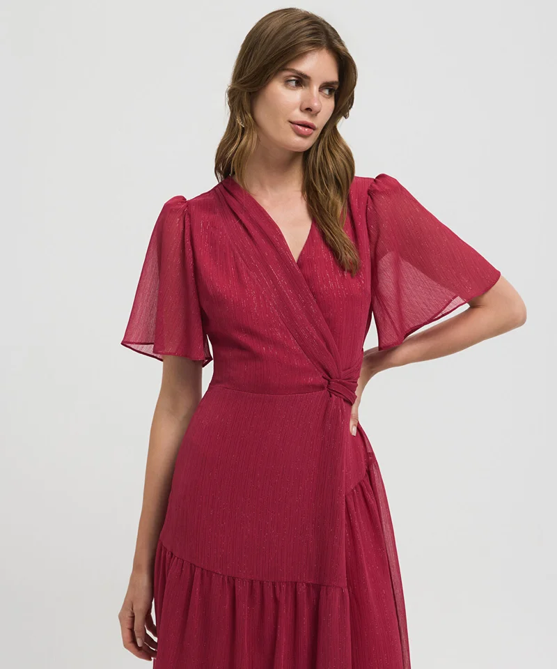 Ipekyol  Gathered Wrap Front Dress for Women | Best Price UAE
