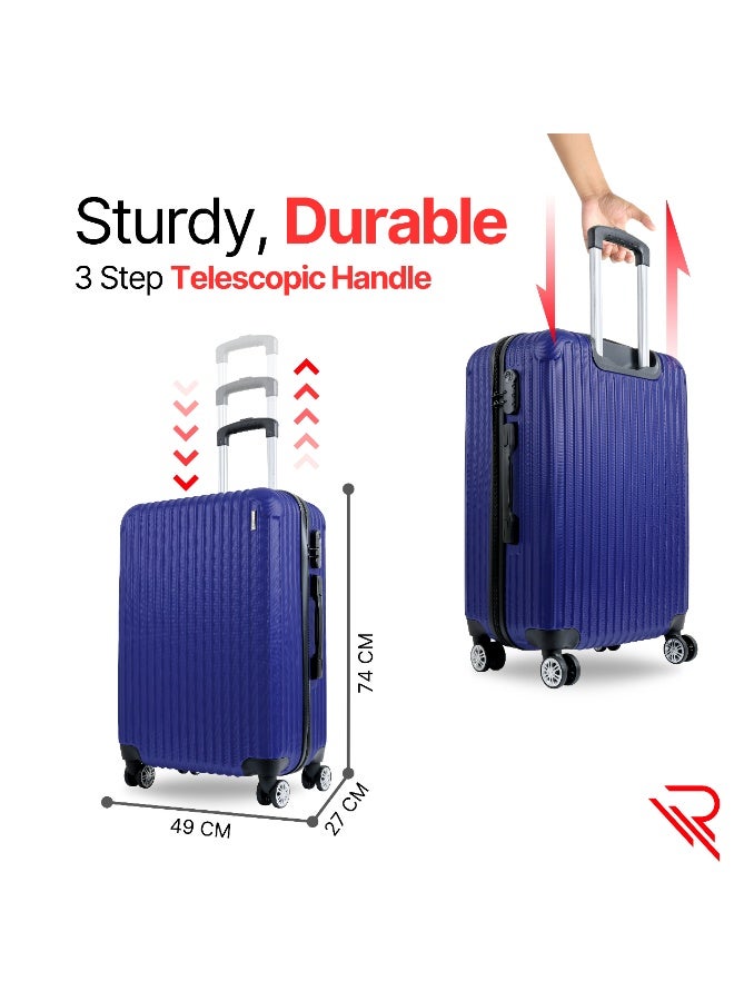 Reflection ABS Carry On Suitcase Airline Approved, Lightweight 28 Inch  Luggage- 360° Silent Wheels, ABS Hard Luggage Trolley, Spinner Wheels, Travel Luggage  (28-Inch , D.Blue) - Image 5