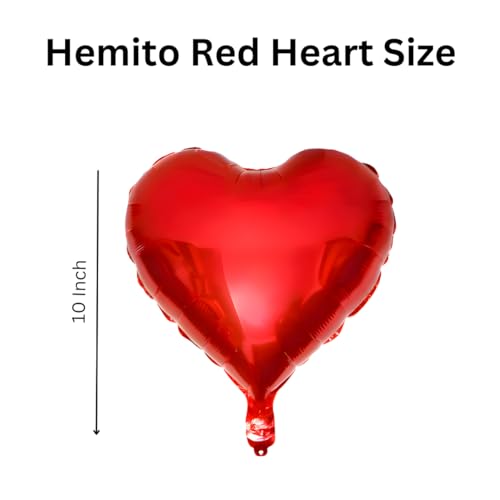 Hemito 37 Pc Valentine Decoration Kit- I Love U Banner,Balloons,Red Foil Heart| Wedding Anniversary Romantic Decoration Items for Girls Boys Couples Husband Wife - 37 Pcs - Image 4