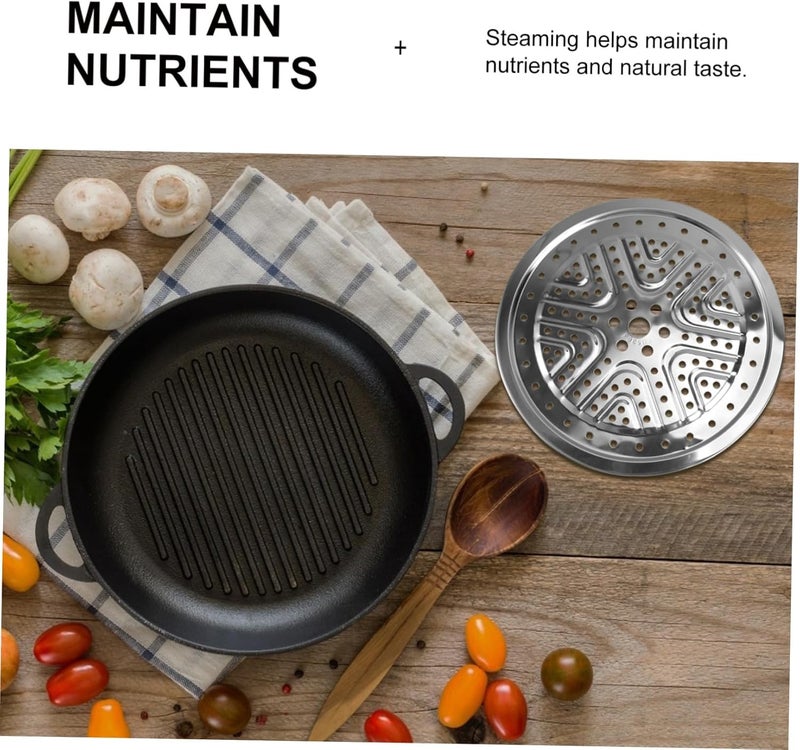 VOSAREA Stainless Steel Steaming Rack Steamer Hotel Pot Steaming Plate Food Steamer Tool - Image 4