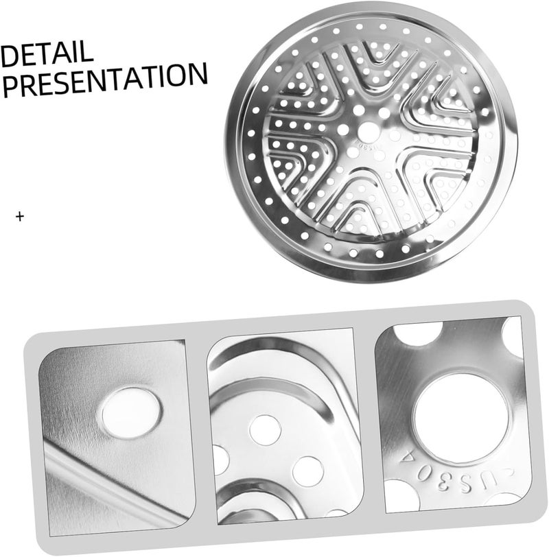 VOSAREA Stainless Steel Steaming Rack Steamer Hotel Pot Steaming Plate Food Steamer Tool - Image 3