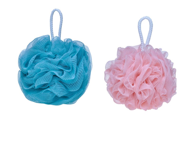 MobFest إسفنجة استحمام موبفيست® دائرية لوفا رغوة عالية للتنظيف للرجال والنساء، متعددة الألوان (M، 2) - Image 1