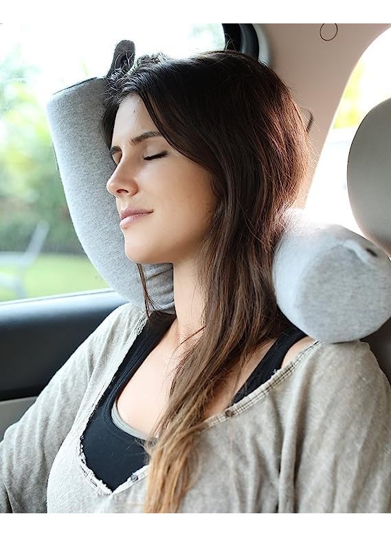 Kriaex Kriaex Twist Memory Foam Travel Pillow for Neck Chin Lumbar and Leg Support for Travling on Airplane Train Bus or at HomeAdjustable  - Image 2