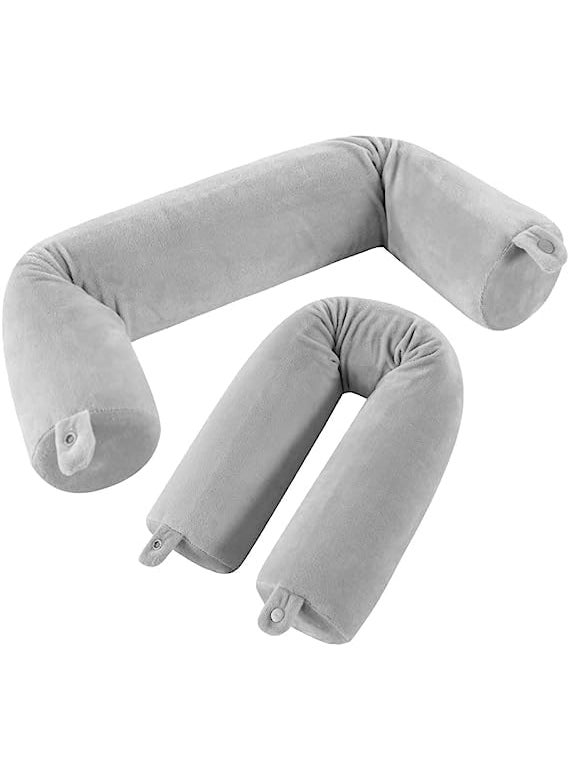 Kriaex Kriaex Twist Memory Foam Travel Pillow for Neck Chin Lumbar and Leg Support for Travling on Airplane Train Bus or at HomeAdjustable  - Image 1