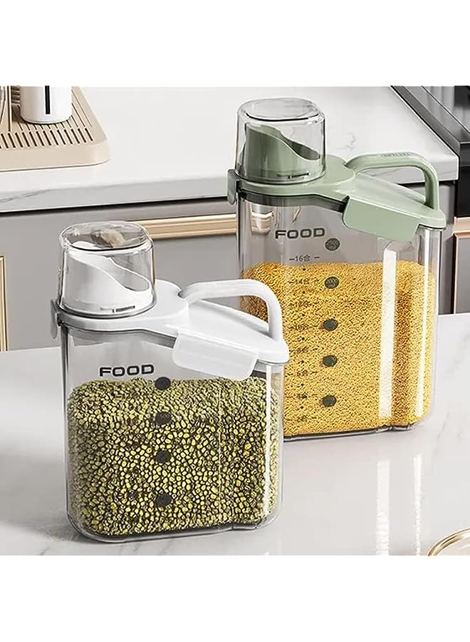 IAF 3Pcs Cereal Containers Set | Premium Quality 2.8L / 2.8KG Capacity Airtight Food Storage Container | BPA Free Plastic Rice Storage Bin/Dispenser + Measuring Cup & Pour Spout - Image 5