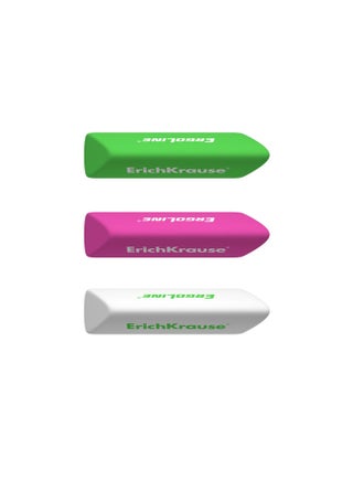 2-Piece Ergoline Prism Soft Pencil Eraser Assorted Colours - view 3
