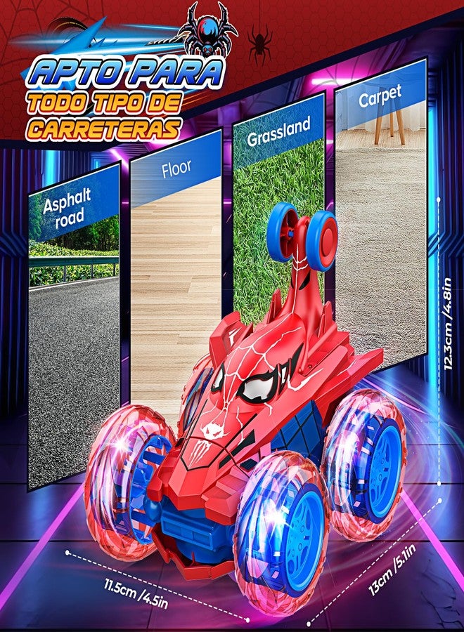 Toyze سيارة تحكم عن بعد، ألعاب سيارات للأولاد من عمر 4 إلى 12 سنة، سيارة حركات بهلوانية رائعة قابلة لإعادة الشحن مع دوران 360 درجة، دفع رباعي، عجلات، أضواء، ألعاب خارجية ممتعة للأطفال، هدايا أعياد ميلاد، عيد الميلاد، من عمر 4 إلى 12 سنة - Image 4