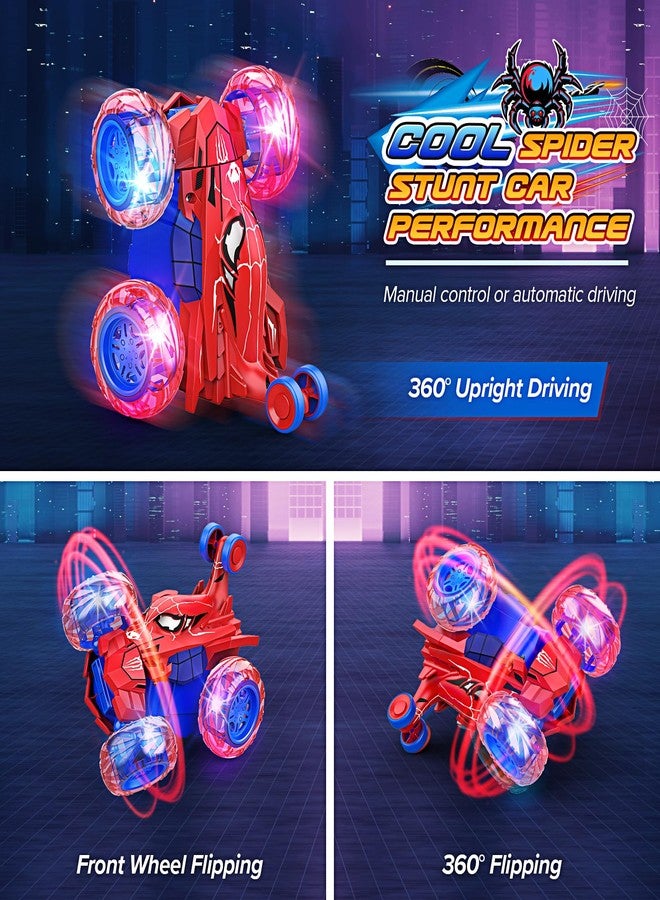 Toyze سيارة تحكم عن بعد، ألعاب سيارات للأولاد من عمر 4 إلى 12 سنة، سيارة حركات بهلوانية رائعة قابلة لإعادة الشحن مع دوران 360 درجة، دفع رباعي، عجلات، أضواء، ألعاب خارجية ممتعة للأطفال، هدايا أعياد ميلاد، عيد الميلاد، من عمر 4 إلى 12 سنة - Image 2