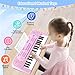 TWFRIC Kids Toddler Toy Piano Keyboard 37 Key Pianos for Kid Music Toys Instruments with Microphone Explore Creativity Perfect Birthday for 38 Year Old Pink - Image 4