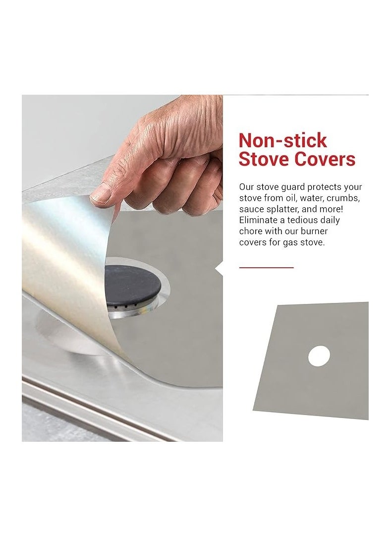 Generic - Stove Burners Non Stick Disposable Foil Covers To Keep It Clean Set Of 40 Pieces - Image 1