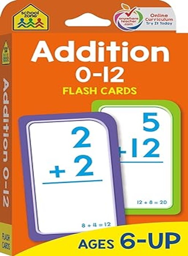 Flash Cards Addition 0 12 By School Zone Paperback