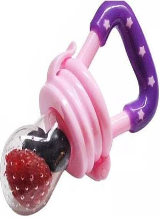 MANUHUT Silicone Baby Fruit Feeder and Pacifier, 6-12 Months, BPA Free, Pack of 2,Pink, Yellow - Image 3