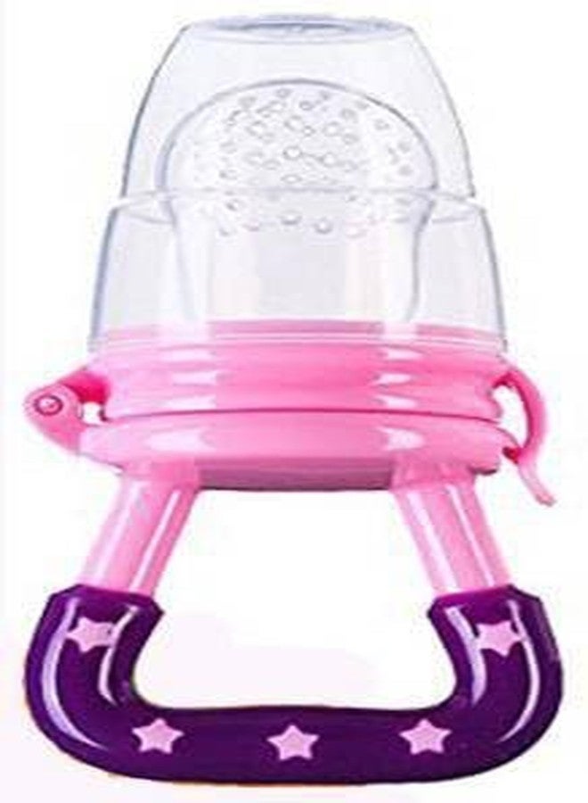MANUHUT Silicone Baby Fruit Feeder and Pacifier, 6-12 Months, BPA Free, Pack of 2,Pink, Yellow - Image 2