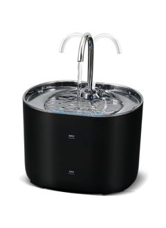 SYOSI Automatic Pet Water Fountain, Automatic Cat Water Fountain Dog Water Dispenser, Auto Watering Dish Supplies, Easy Cleaning Animal Machine, Quiet Pump Inside Water Fountain for Cats (Black, Medium)  - Image 1