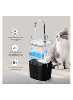 SYOSI Automatic Pet Water Fountain, Automatic Cat Water Fountain Dog Water Dispenser, Auto Watering Dish Supplies, Easy Cleaning Animal Machine, Quiet Pump Inside Water Fountain for Cats (Black, Medium)  - Image 5