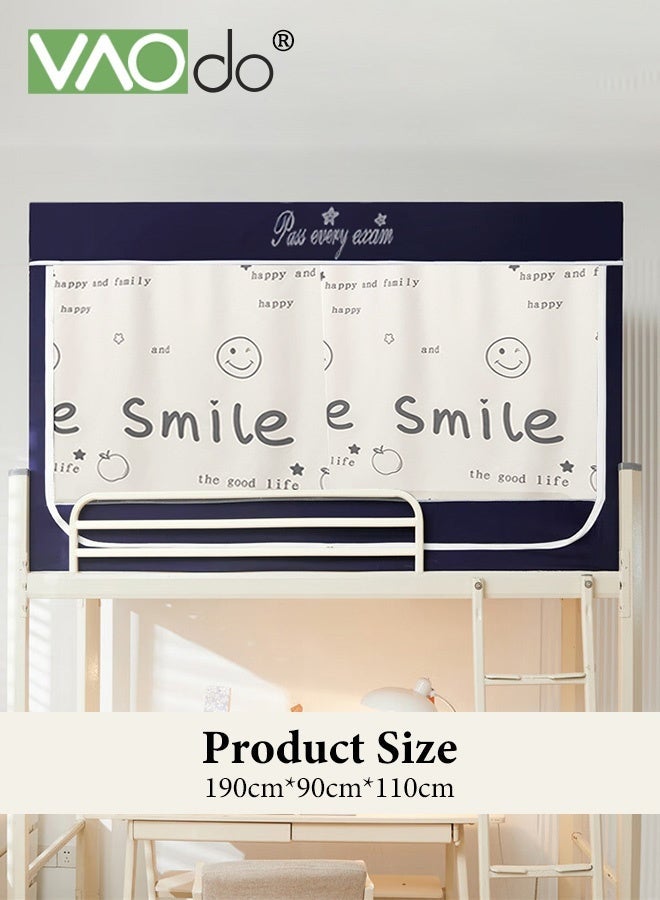 فاو دو ستائر أسرة بطابقين في السكن الجامعي، خيام بغطاء لسرير مفرد، ستارة خيمة مع شبكة ضد البعوض وحامل، حماية خصوصية نوم الطلاب 190*90*110 سم - Image 3