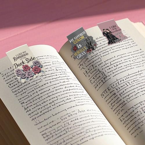 MENIFEND Dark Romance Magnetic Bookmarks: 8 Pcs Gothic Skeleton Magnet Book Marks, Dark Romance Merch, Romantasy Page Markers Clips, Bookish Gifts Reading Women Book Lovers - Image 4