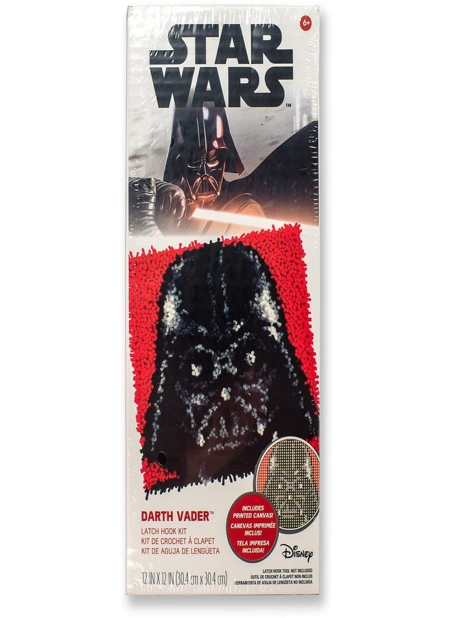 Dimensions Darth Vader Star Wars Latch Hook Kit with Pattern, 12" x 12", Multicolor 3 Piece - Image 1