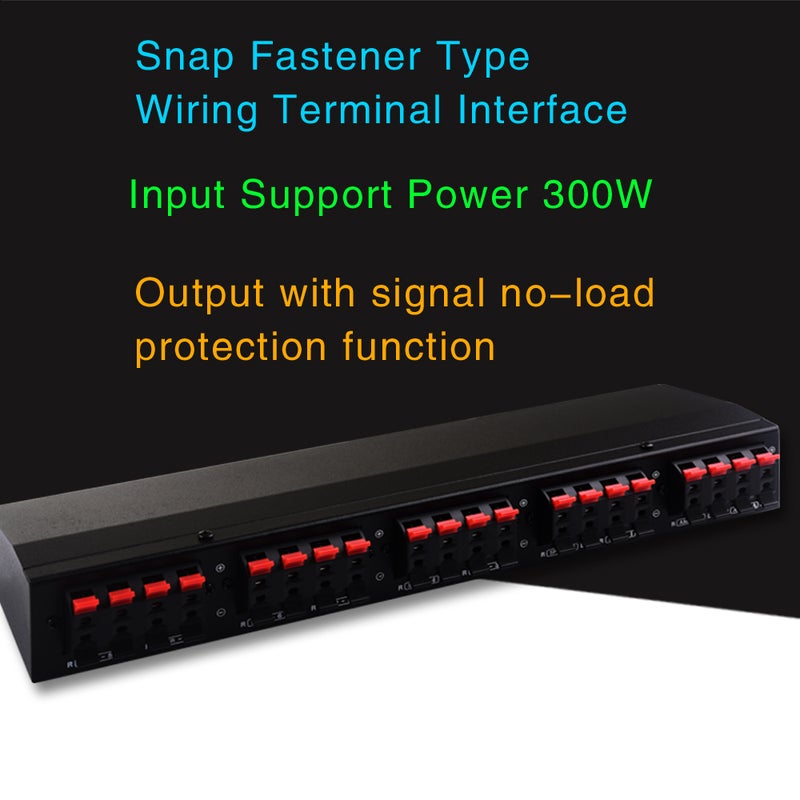 B028 2 In 8 Out Power Amplifier and Loudspeaker Box Switcher, 8 Channel Speaker Distribution Device, Loudspeaker Switch Independent Manual Selection - Image 2
