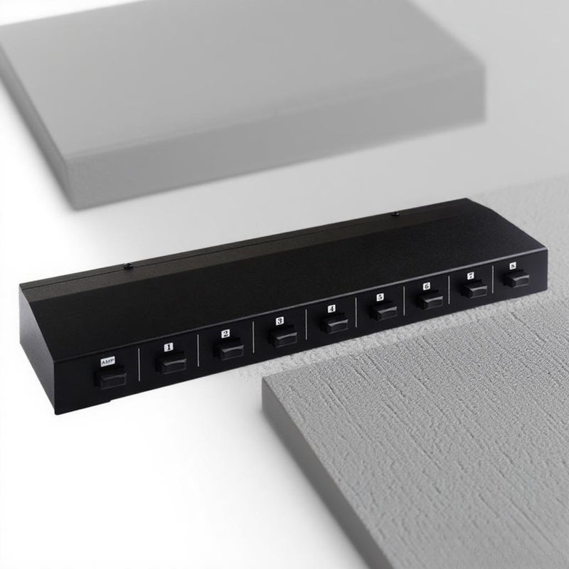 B028 2 In 8 Out Power Amplifier and Loudspeaker Box Switcher, 8 Channel Speaker Distribution Device, Loudspeaker Switch Independent Manual Selection - Image 1