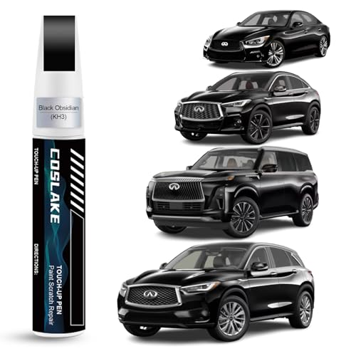 COSLAKE Car Touch Up Paint(Black Obsidian(KH3)) for INFINITI, Car Paint Scratch Repair Kit, Quick & Easy Solution to Repair, 2 in 1 Scratch Remover Pen with 2PCS Disposable Micro Applicators - Image 1