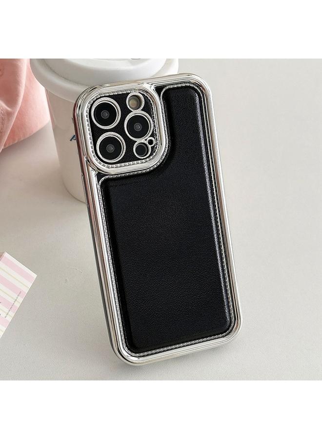 اس-توب جراب لهاتف iPhone 12 Pro مصنوع من الجلد المصقول المقاوم للصدمات مع حافة مطلية بالكهرباء - Image 1