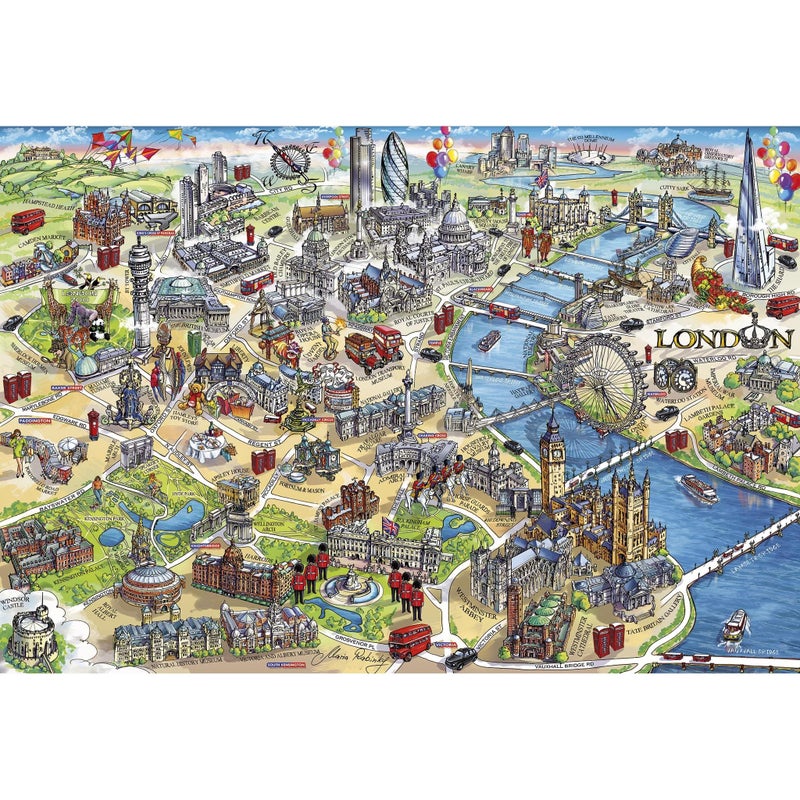 Gibsons Gibsons London Landmarks 500 Piece Jigsaw Puzzle for Adults | Sustainable Puzzle for Adults | Premium 100% Recycled Board | Great Gift for Adults | Games - Image 2