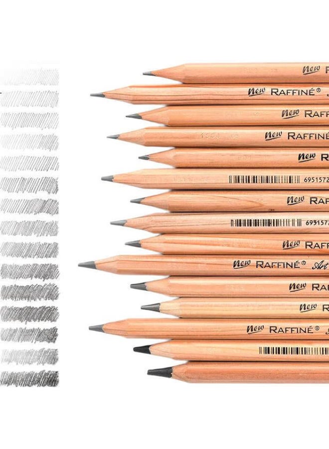 Marco (Marco) 10B Sketching Pencils 12-Pack Wooden Professional Art Hexagonal Rod Hand Drawing Sketching Drawing Pen Paper Boxed 7001-10B Raffine Series Sketching Marker Pen Drawing - Image 2
