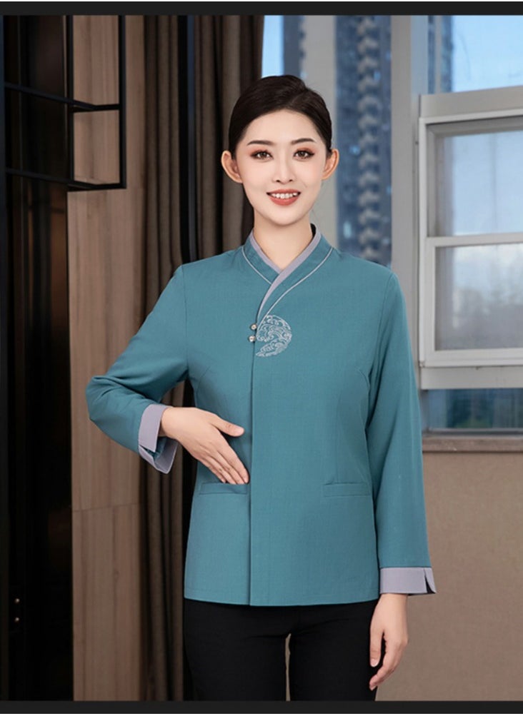 KUYING New Summer Cleaner Work Clothes 