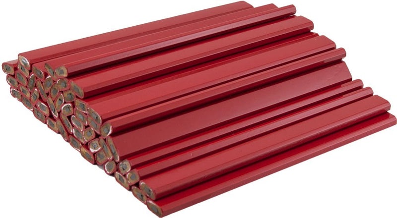 GRAPHITE Hard Lead Carpenter Pencil 2 Lumber Pencil 72 PCS Industrial Pencil Wood Flooring Marker for Wood Working Tools Marking Concrete Marking Red