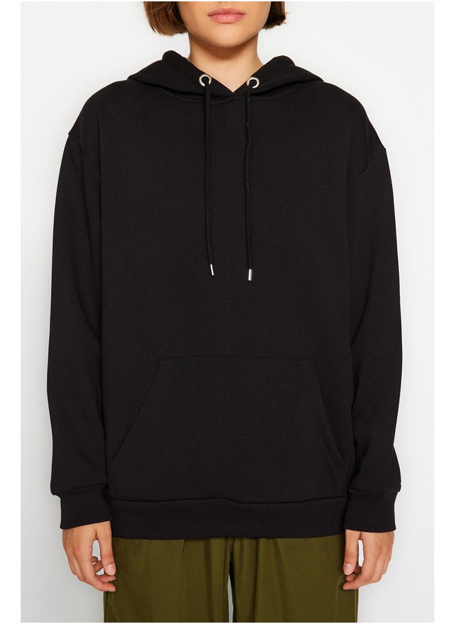 trendyol - Hoodie - Black - Oversize - Image 1