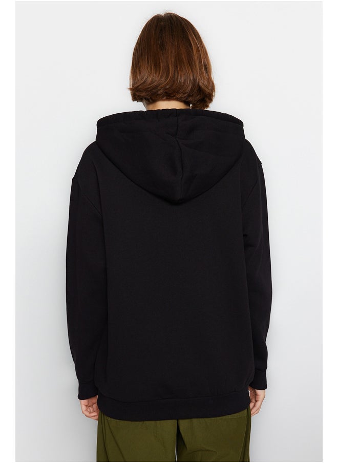 trendyol - Hoodie - Black - Oversize - Image 1