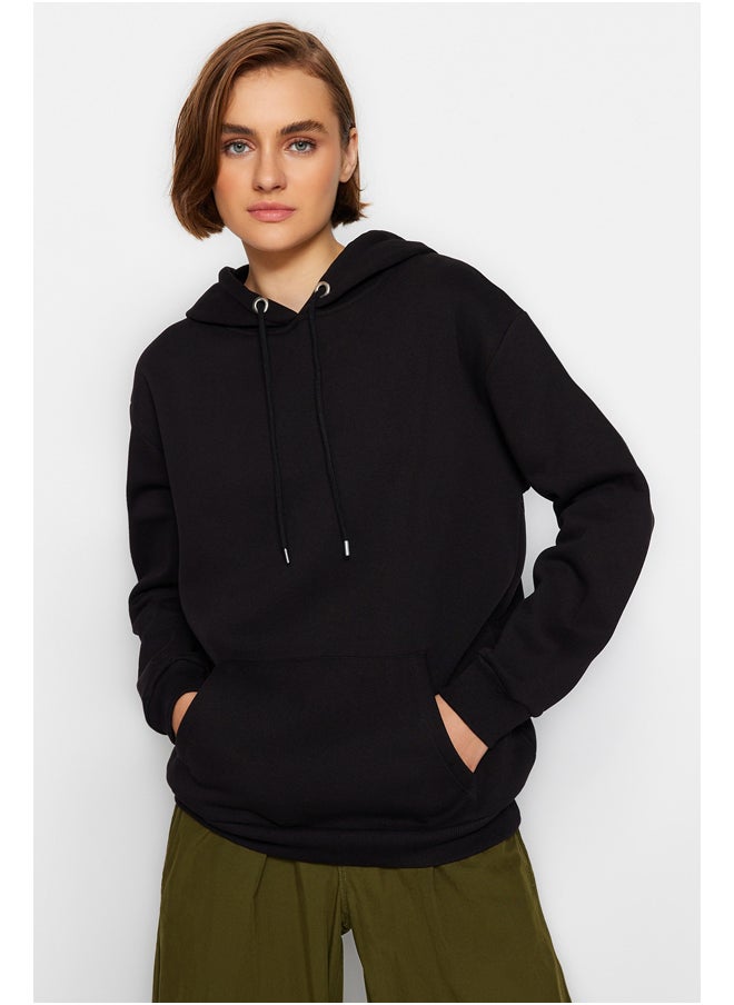 trendyol - Hoodie - Black - Oversize - Image 1